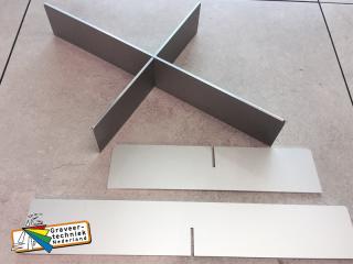 Aluminium vormen in elkaar schuivend